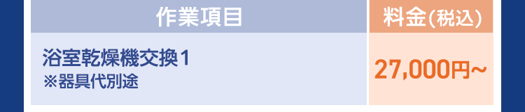 浴室乾燥工事